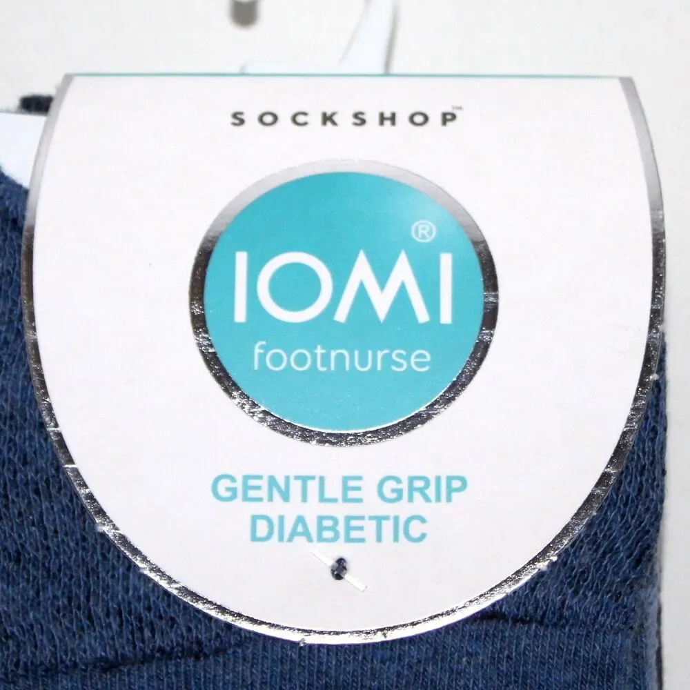 3 Pairs IOMI Diabetic Socks Men Foot Nurse blue black one size 7 - 11.5 Ankle